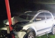 Una familia sufrió un accidente automovilístico luego de esquivar a un perro que cayó de una camioneta