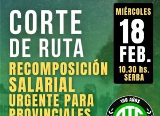 ATE anunció un corte en Av. Del Fundador en reclamo de recomposición salarial