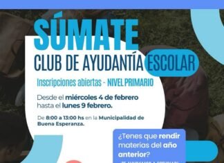 Buena Esperanza: comienza el apoyo escolar gratuito y entrega de kits escolares de 2026