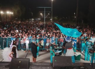 El Carnaval de la Familia desplegó su color en el flamante Paseo Ferroviario