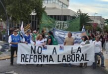 A horas de la sanción definitiva, sindicatos volvieron a protestar contra la Reforma Laboral