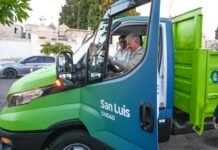 Hissa y Poggi inauguraron las obras de repavimentación en el centro y presentaron un nuevo camión