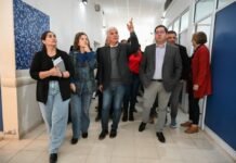 Poggi inauguró un acueducto en el departamento Belgrano y firmó obras para el hospital de Quines