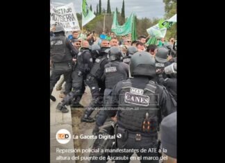 Asamblea legislativa: represión policial a ATE en inmediaciones de la Legislatura