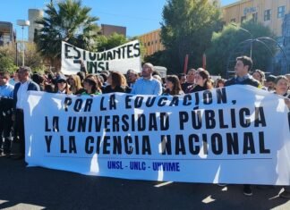 Las universidades públicas vuelven a marchar este jueves en San Luis por el cumplimiento de la Ley de Financiamiento Universitario