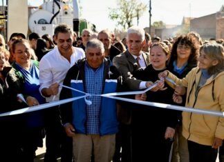 Hissa y Poggi inauguraron obras de repavimentación en el barrio Eva Perón