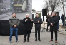 Poggi e Hissa inauguraron la repavimentación de un tramo de Martín de Loyola