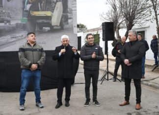 Poggi e Hissa inauguraron la repavimentación de un tramo de Martín de Loyola