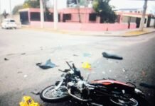 San Luis: una motociclista alcoholizada resultó herida tras impactar contra un automóvil