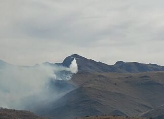 Incendio en Estancia Grande: investigan si fue intencional y ya trabaja en el lugar un avión hidrante