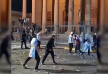 Los festejos por el triunfo de la Selección terminaron en disturbios y enfrentamientos. No hubo detenidos