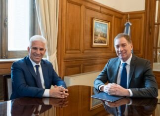 Poggi se reunió con el nuevo jefe de Gabinete de Ministros de la Nación, Diego Santilli