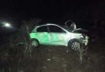 Una mujer murió tras un vuelco en la Autopista 55, al sur de Villa Mercedes