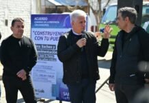 Hissa y Poggi inauguraron la obra de repavimentación de un tramo de Av. Funes