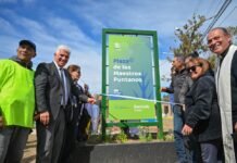 Hissa y Poggi inauguraron la renovación de la plaza Maestros Puntanos