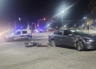 Un motociclista murió tras chocar con un automóvil en el sur de la ciudad de San Luis