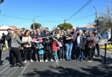 Hissa y Poggi inauguraron obras en los barrios Rawson y Altos del Sol