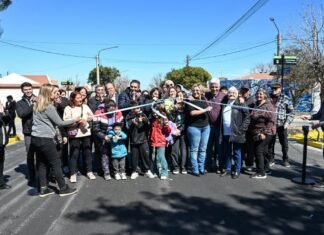 Hissa y Poggi inauguraron obras en los barrios Rawson y Altos del Sol