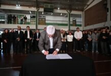 Poggi adjudicó la obra para renovar por completo la Escuela ‘Industrial’ del barrio El Lince